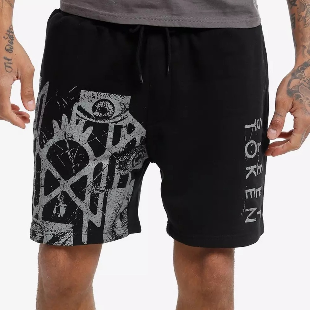 Unisex Sleep Token Eyes Collage Fleece Shorts Hot‎ Topic Vessel